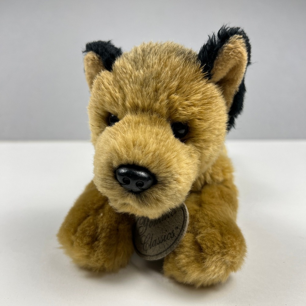 Russ Berrie Yomiko Classics German Shepherd Plush 12in Tan Black Dog